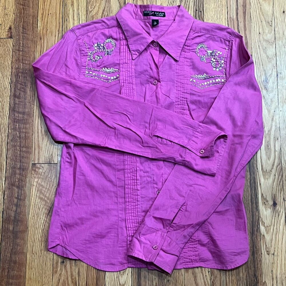 Beth "Best Chick in Heels" Western Shirt L- Vintage